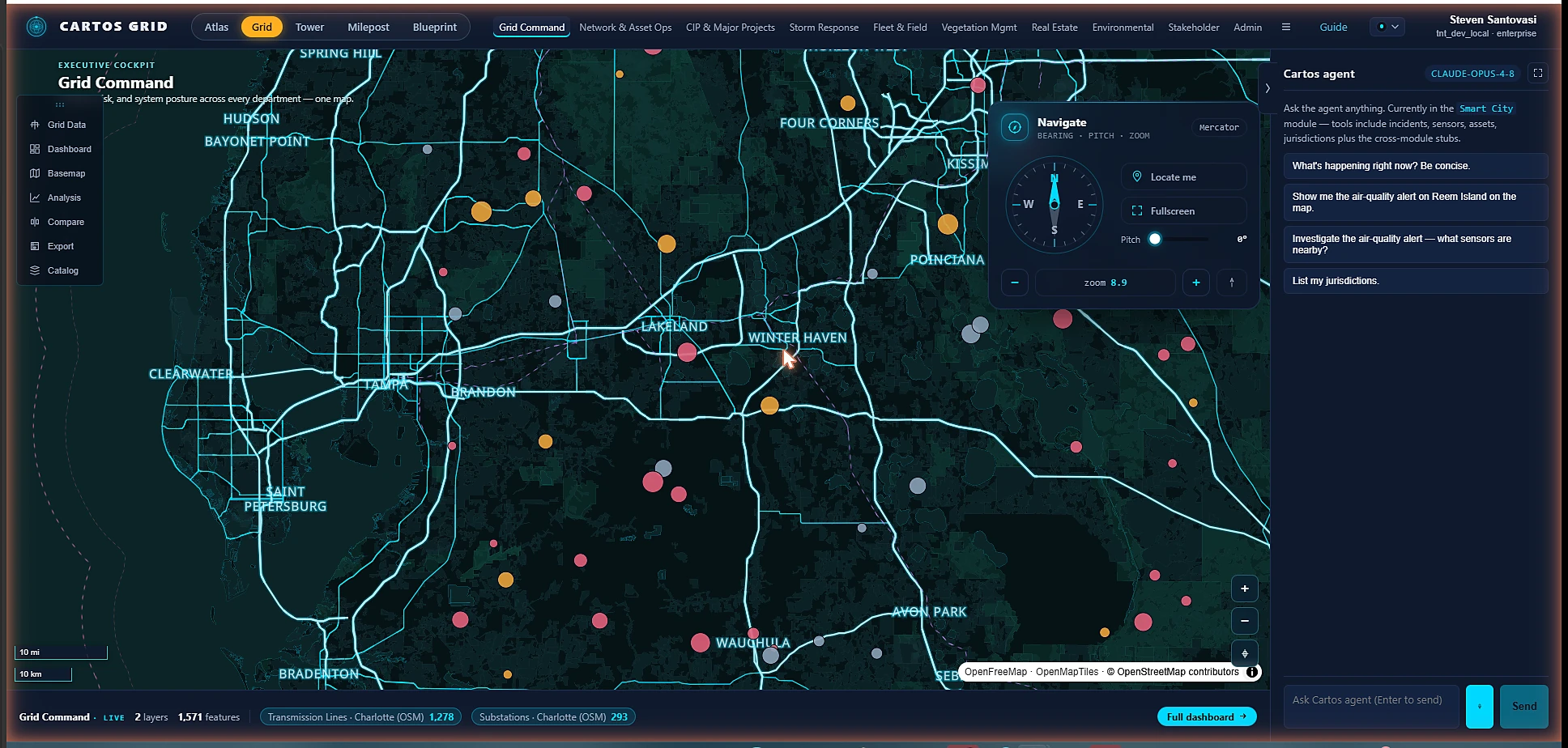 Cartos Grid — Electric-utility edition